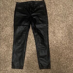 WHBM Black Textured Skinny Pants